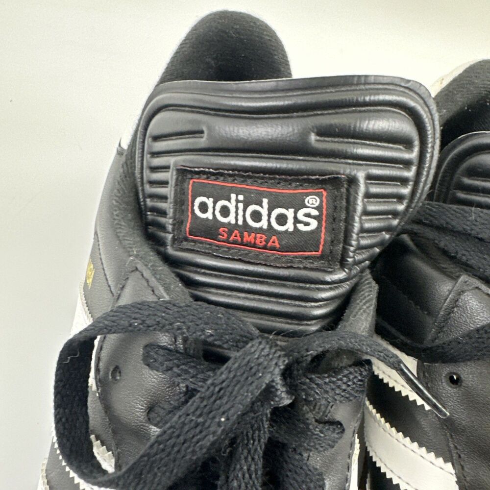 Adidas Samba Classic Indoor Soccer Shoe Sneaker Black White Stripes Men 8.5 W9.5 - Picture 5 of 12